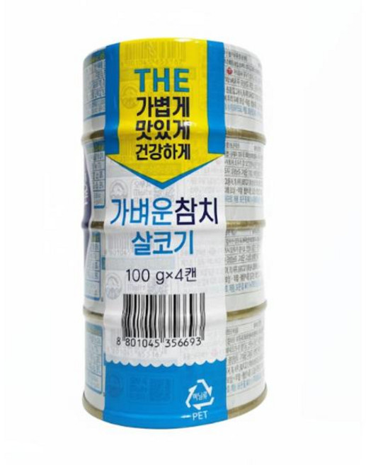 LIGHT&JOY 가벼운참치 살코기 100g 4개, 1세트