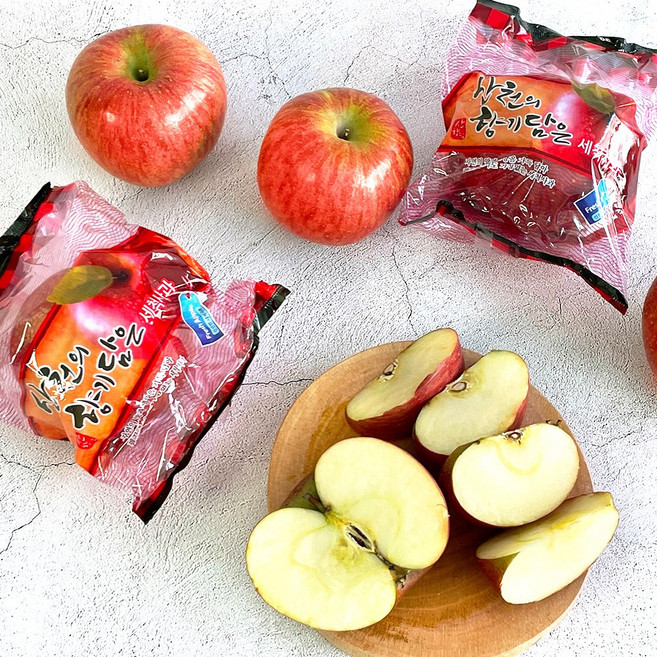 [더조은푸드] 경북 부사 세척사과 (가정용) 3kg, 1박스, 부사 세척사과 가정용 3kg(19과~21과)