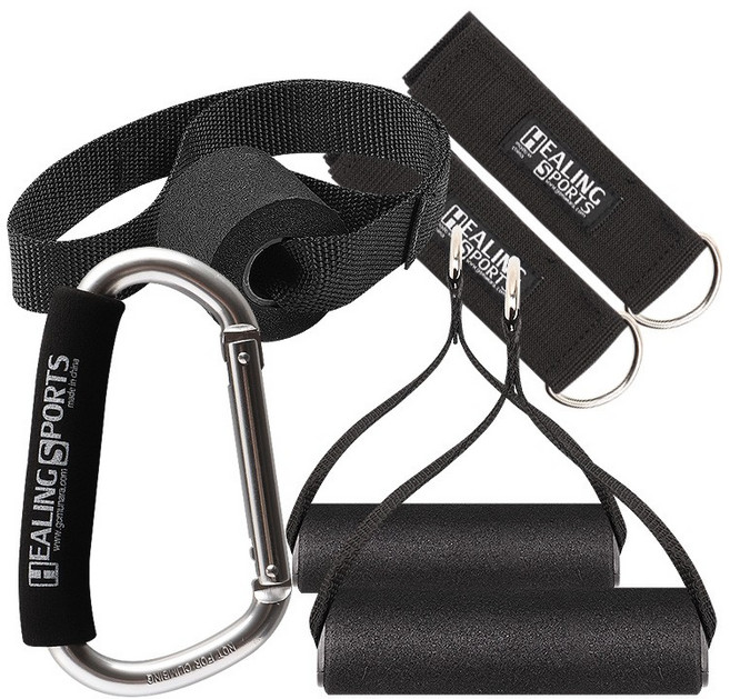 튜빙밴드 연결형 보조용품 택1 근력밴드 헬스고무밴드 홈트 전신튜빙밴드 운동 운동용, 튜빙풀업밴드부가상품 핸드그립, 1개