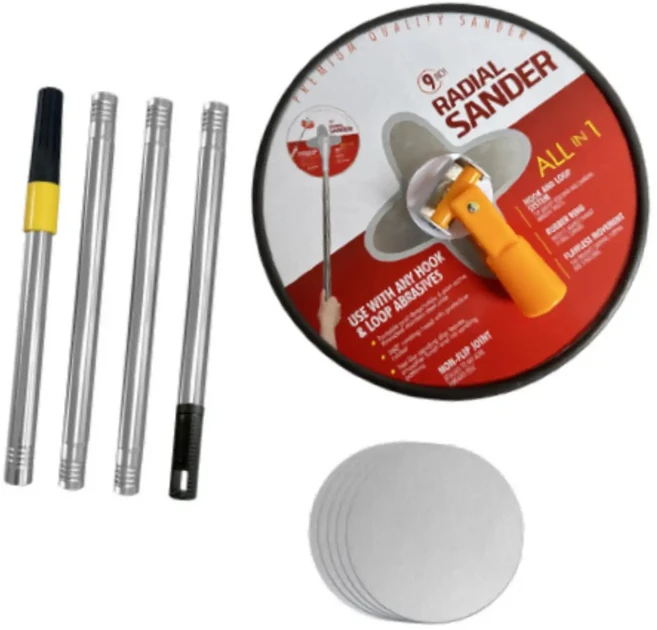 건식 벽체 폴 샌더 360도 회전식 수동 포함)에는 페인팅용 사포 시트 5개가 함께 제공됩니다., 01 Silver