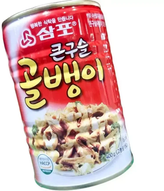 삼포 구슬 골뱅이 캔 큰 400g 24개 안주, 1개