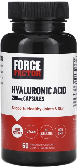 Force Factor 히알루론산 200mg 베지 캡슐 60정, ForceFactor히알루론산200mg베지캡슐60정, 1개 - 쿠팡