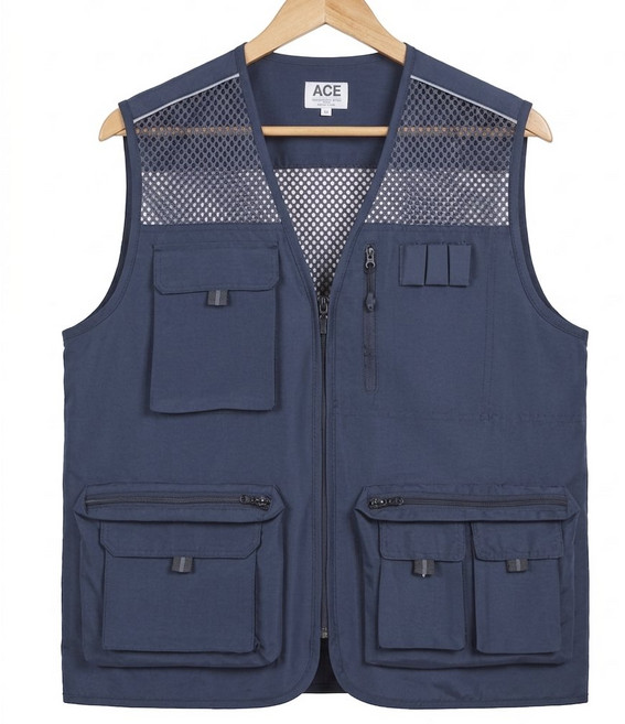 남성 여름 메쉬 작업조끼 낚시조끼 멀티포켓 통풍 경량 등산 캠핑 아웃도어 기능성 베스트