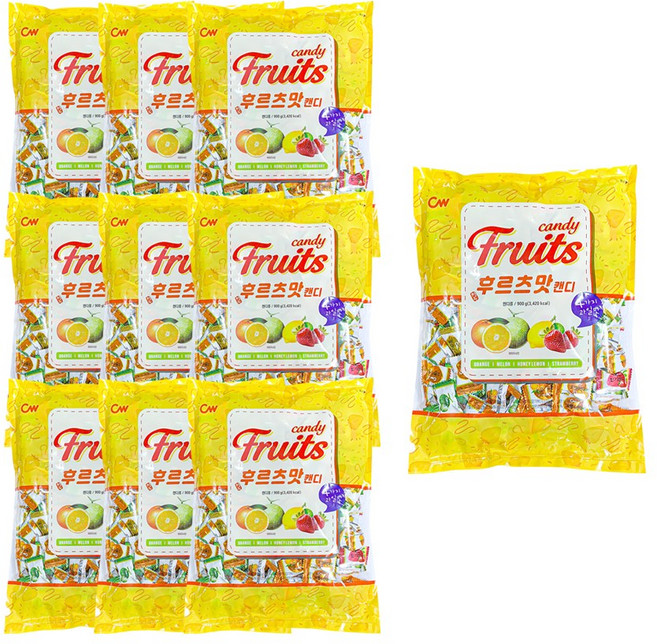 청우식품 후르츠맛 캔디, 900g, 10개