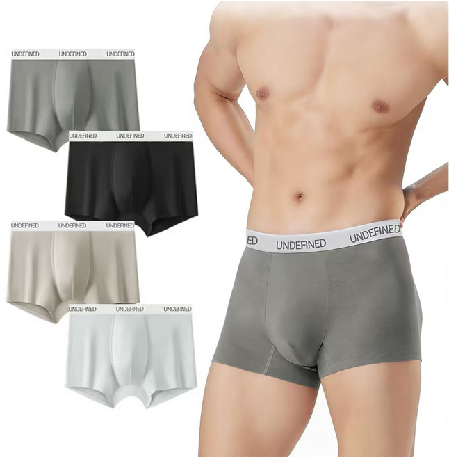 Le Gou 남성 모달 드로즈 팬티 퀵드라이 항균 고탄력 4종 세트 무지 남자 속옷