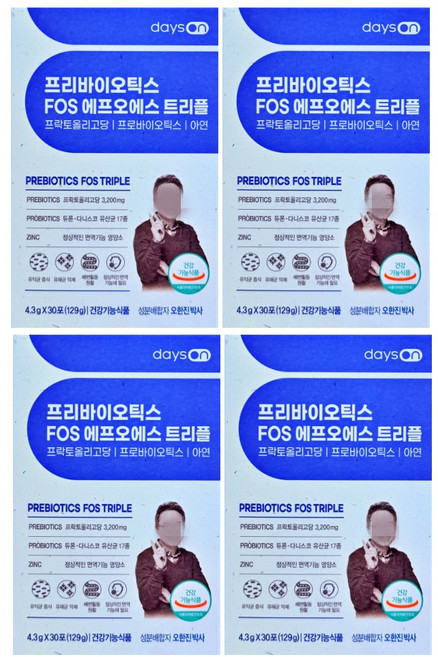 데이즈온 프리바이오틱스 에프오에스 트리플, 4g, 4개