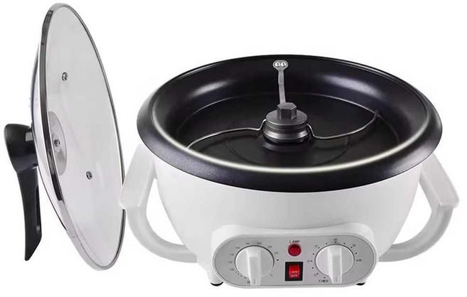 커피 로스팅머신 원두 땅콩 냄비 볶음 콩 소형 가정용 로스터 실험용 커피볶는기계 잡곡, 300B 온도 시간 조절/이중 교반봉, 1개