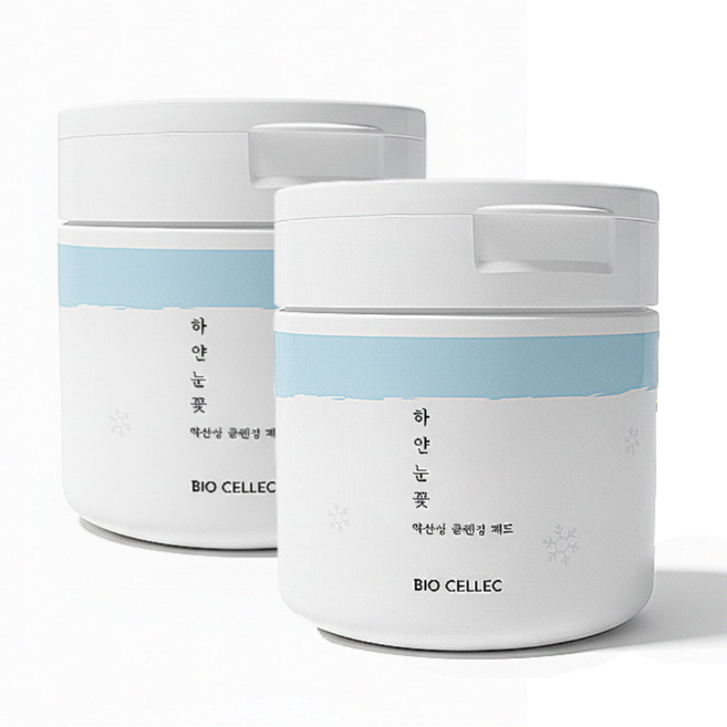 바이오셀렉 하얀눈꽃 약산성 클렌징패드, 2개, 60매입