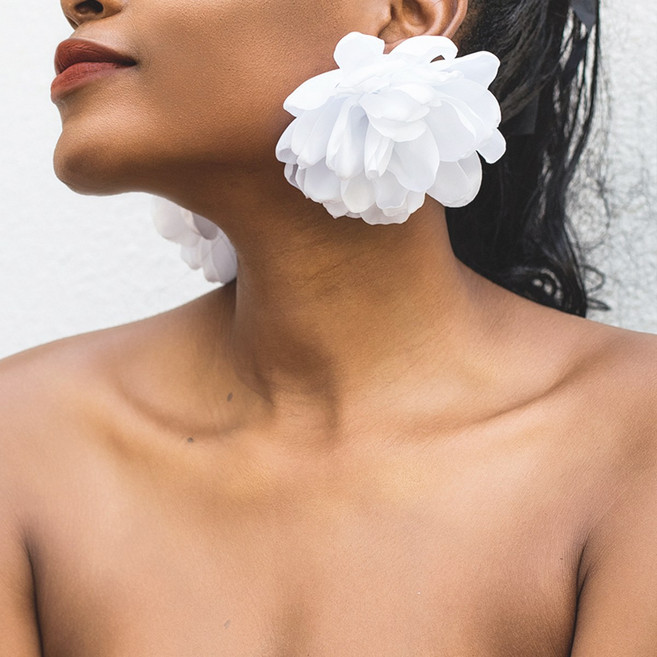 현블러썸 빅사이즈 리얼 플라워 귀걸이 대형 여성 여자 여름 봄 데일리 유니크 휴가 바다 경량 꽃잎 꽃귀걸이