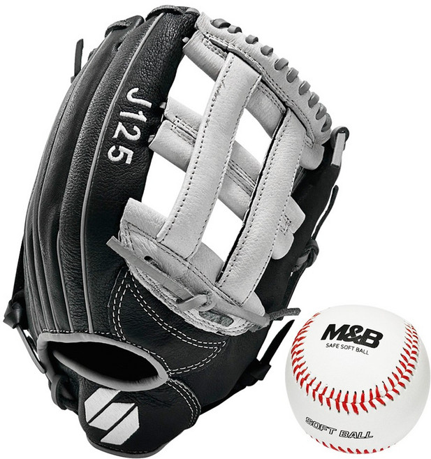 썬버드 천연가죽 돈피 야구글러브 세트, 1세트, 우투(왼손착용)