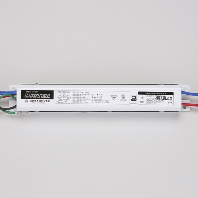 대원 루스터 FPL용 220v 형광 램프용 안정기 20w 2등 슬림형 KC 제품, 1개