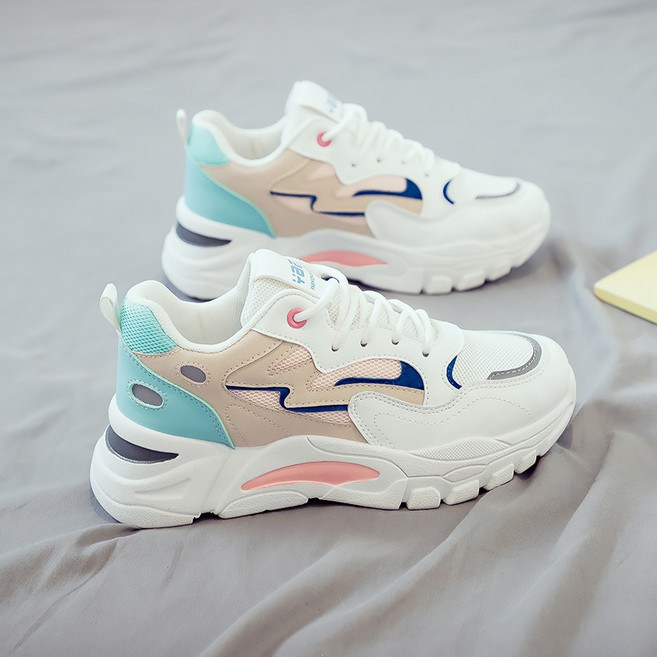 Aesero 발편한 운동화 5cm 쿠션 스니커즈 패션 운동화 가벼운 여자 런닝화 여성운동화