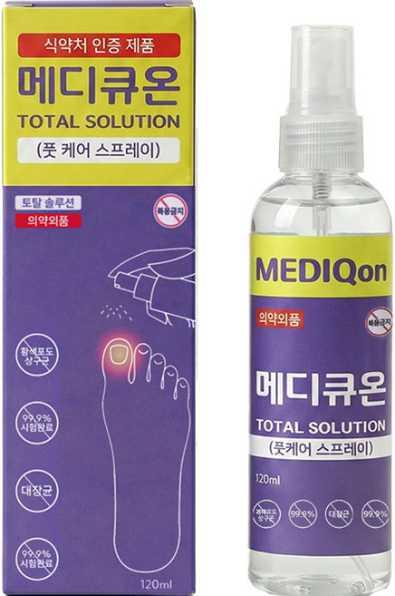 메디큐온 의약외품 무좀 스프레이, 1개입, 1개, 120ml
