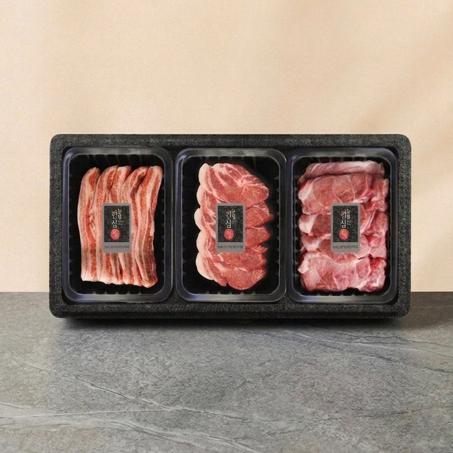[농협안심한돈] 한돈세트 21호 1.3kg(삼겹살500g+목살500g+앞다리살500g)