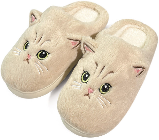 고양이 슬리퍼 보온 슬리퍼 가을 겨울 실내외 커플 사무실 슬리퍼 가정용 슬리퍼 신으실 수 있습니다