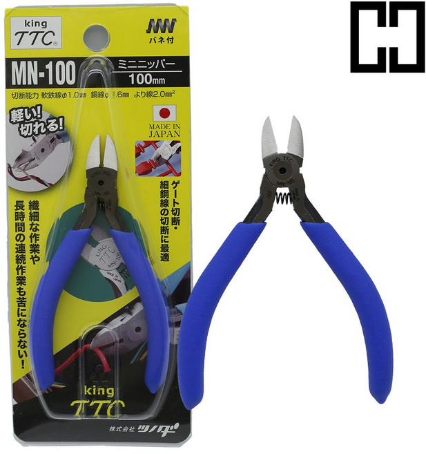 TTC KING 츠노다 정품 미니 니퍼 MN-100 4인치 일산니퍼, 1개