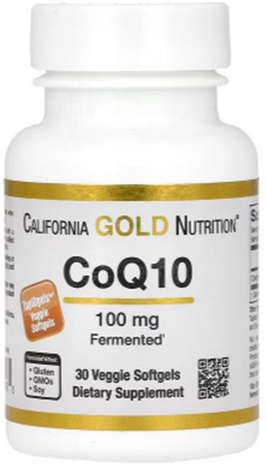 CGN 캘리포니아골드뉴트리션 coQ10 USP 100mg 30 베지 소프트젤 코엔자임큐텐 코큐텐 큐텐 고약사 약들약, 30정, 1개