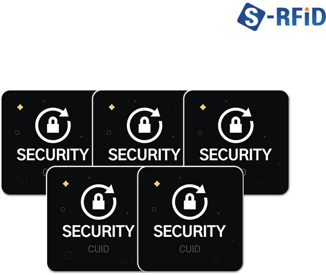 아파트 공동현관 도어락 복사 등록 MCT 사각 CUID 스티커 태그 세트, 5개, 사각 CUID 태그(No.2P)