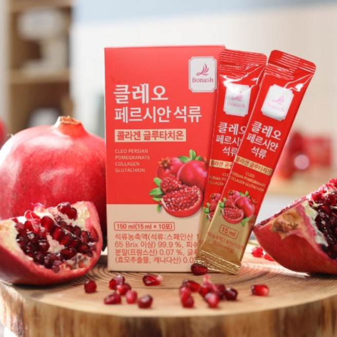 클레오 페르시안 석류 원액 99.9% 중년 여성의 젊음과 건강의 비결, 6박스, 150ml