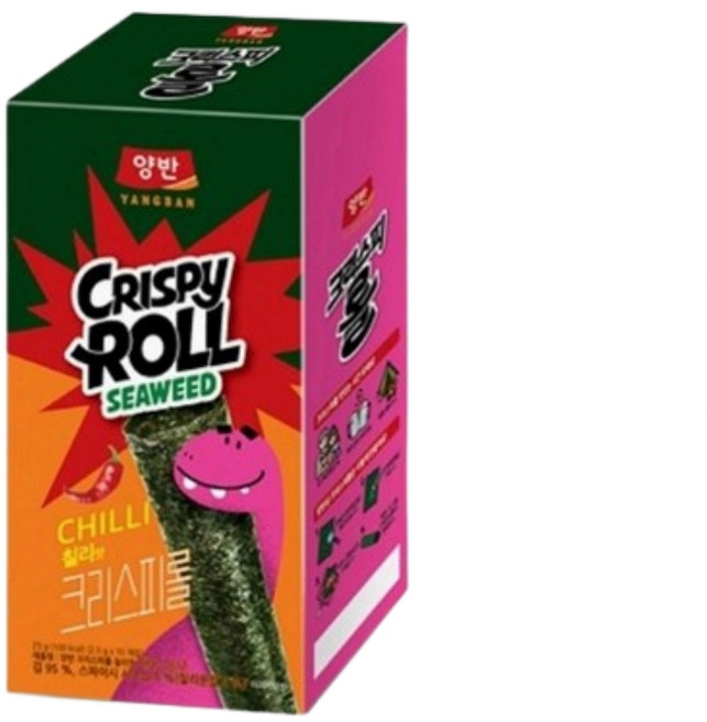 양반 김스낵 크리스피롤 칠리, 25g, 1개
