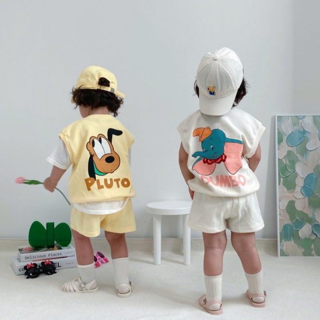 우연 아동용 여름 디즈니 찐찐 상하 세트