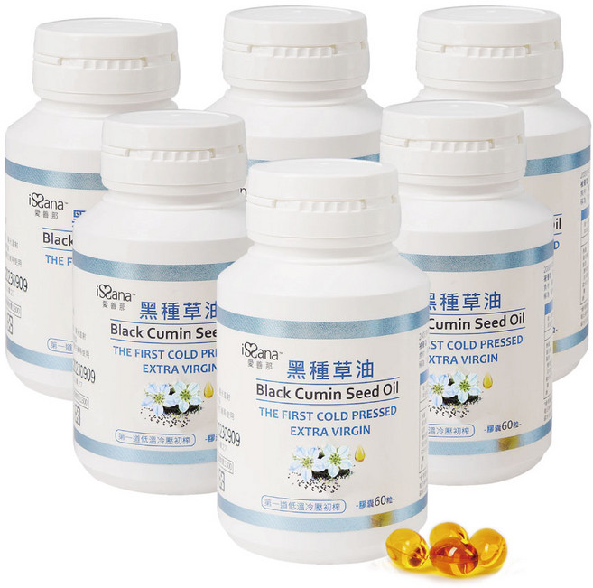 iSSana 愛善那 黑種草油膠囊 (精華成份百里醌), 6個, 60顆