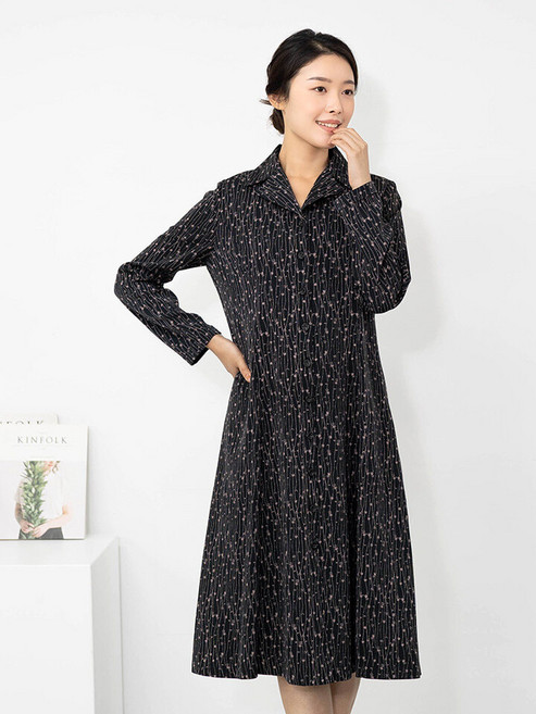 모슬린 엄마옷 줄기안개꽃 원피스 515FGH458 마담/중년여성/빅사이즈/50대/60대