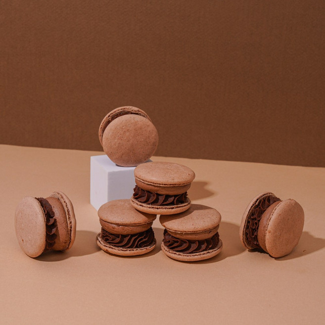 뚱카롱 40g x 10개입 1박스 마카롱 9가지 맛 택1 홈카페 디저트 간식, 다크초코 뚱카롱, 10개