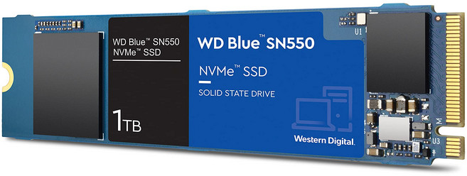 Western Digital 웨스턴 디지털 내장 SSD 1TB WD Blue SN550 (읽기 최대 2 400MB초) NVMe WDS100T2B0C-EC [국내 정규 대리점품], 상세페이지 참조, 상세페이지 참조