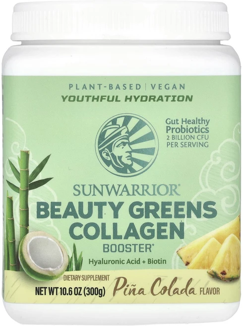 Sunwarrior 뷰티 그린스 콜라겐 부스터 피냐 콜라다 300g(10.6oz), Sunwarrior뷰티그린스콜라겐부스터피냐콜라다300g, 300g, 1개 - 쿠팡