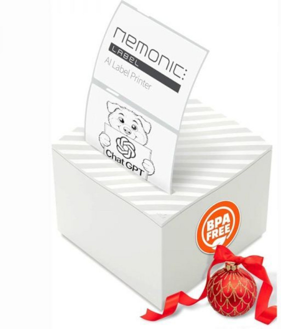 Nemonic AI 잉크X 블루투스 감열 휴대용 라벨프린터 스티키노트 소상공인, MIP-201