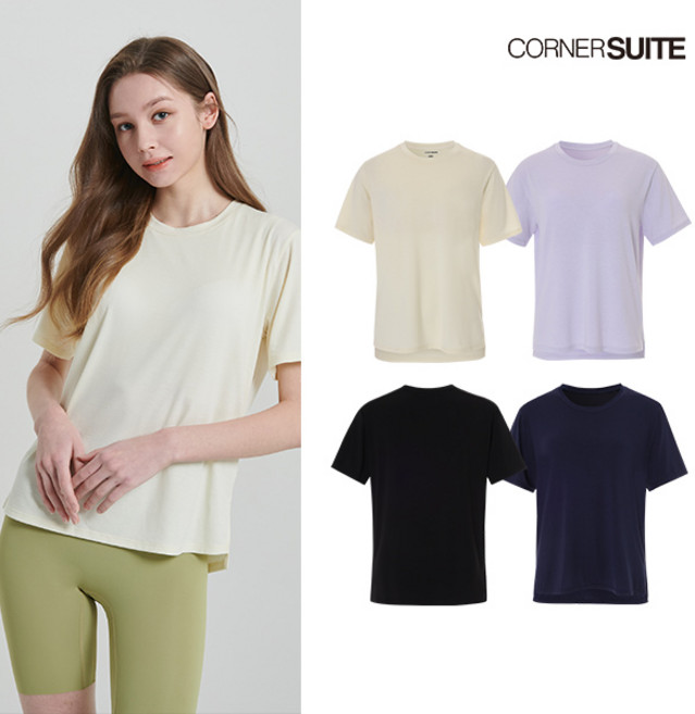[클리어런스 특가] [코너스위트] 여성 컴포트데일리 노브라 티셔츠 4종 패키지