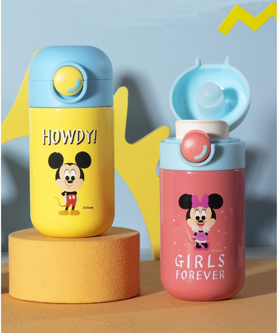 디즈니 정품 캐릭터 어린이텀블러 보온보냉물병 휴대용 스텐물통, 미니마우스