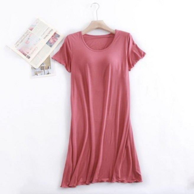 JDUDS 莫代爾附胸墊連身裙 居家睡衣