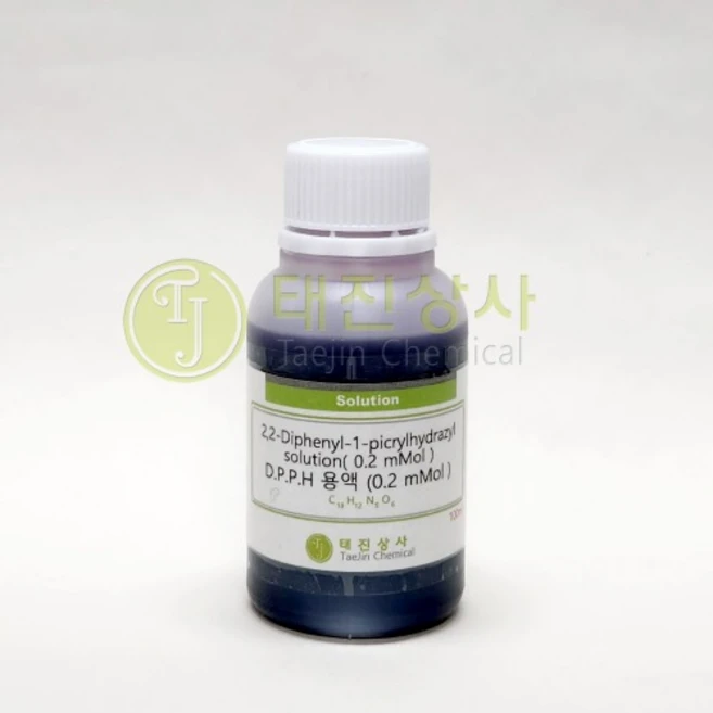 DPPH용액 0.2mMol 2 2-Diphenyl-1-picrylhydrazyl solution 0.2mMol [1898-66-4] 100ml - 쿠팡