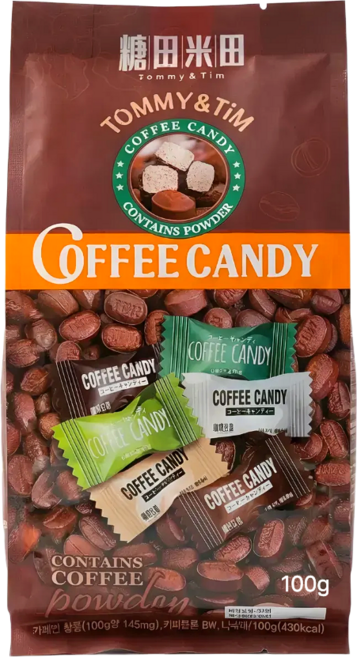 타미티미 커피 사탕 캔디 씹어먹는 커피콩캔디 베트남 홍콩 여행 간식, 1개, 100g