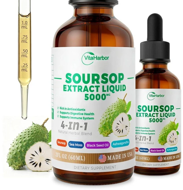 VitaHarbor 4-in-1 사워솝 비터스 액체 바다 이끼 및 블랙 씨드 오일 및 아슈와간다가 함유된 사워솝 오일 면역 및 소화 및 세포 지원 무설탕 | GMO 프리, VitaHarbor 4-in-1 사워솝 비터스 액체,, 1개 - 쿠팡