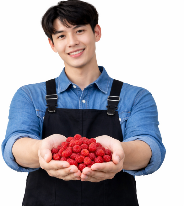 (당일수확) 노씨고집 경남 김해 생 산딸기, 4개, 250g