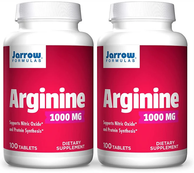 Jarrow Formulas Arginine 아르기닌 1000mg 100정 2팩, 2개 - 쿠팡