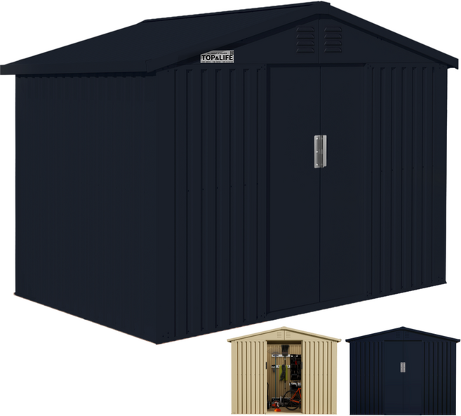 탑앤라이프 조립식창고 그랜드-B 야외창고/소형창고/간이창고/이동식창고/농막/전원주택창고/정원창고/조립창고/창고), 콜드 그레이