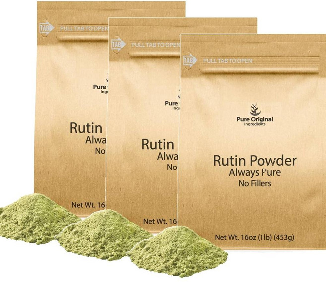 퓨어 루틴 파우더 올웨이스 퓨어 노 필러 PURE ORIGINAL INGREDIENTS Rutin Powder, 453g, 3개