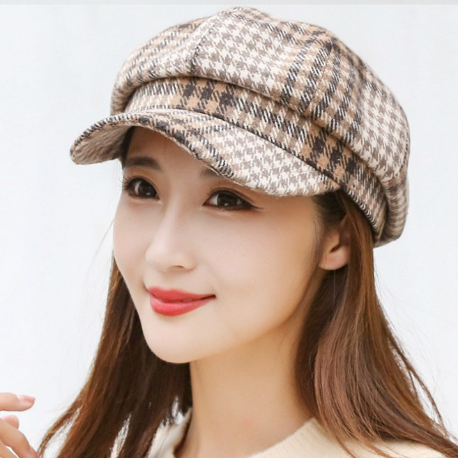 시크벤 여성 패션 베레모 챙모자 가을 겨울 외출 방한 방풍 팔각모 헌팅캡 빵모자