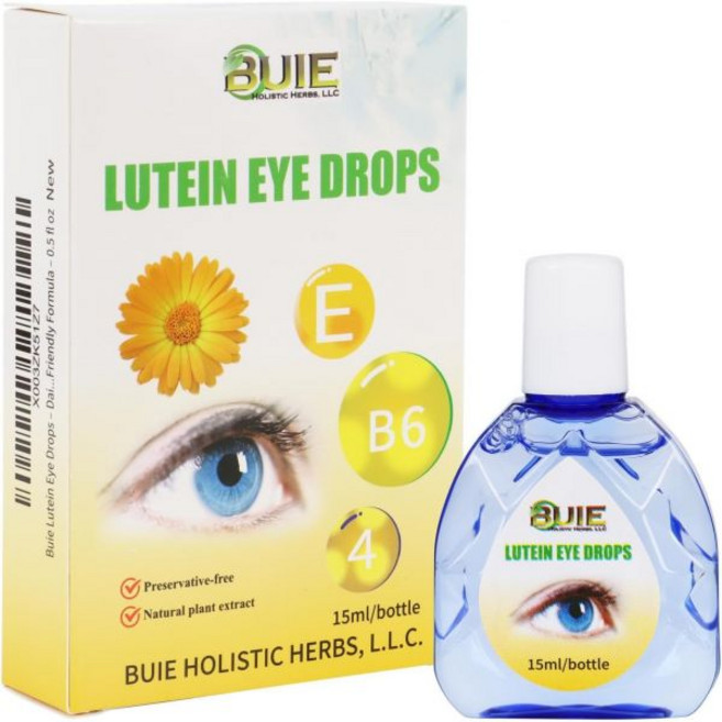 BUIE Lutein Eye Drops – Daily Hydration & Comfort for Dry Tired Eyes – Botanical Blend with Lutei, Pack of 1