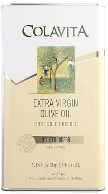 Colavita Mediterranean Extra Virgin 올리브 오일 라지 274.9ml101.4액량 온스 틴 케이스 224731, 1개, 274.9ml