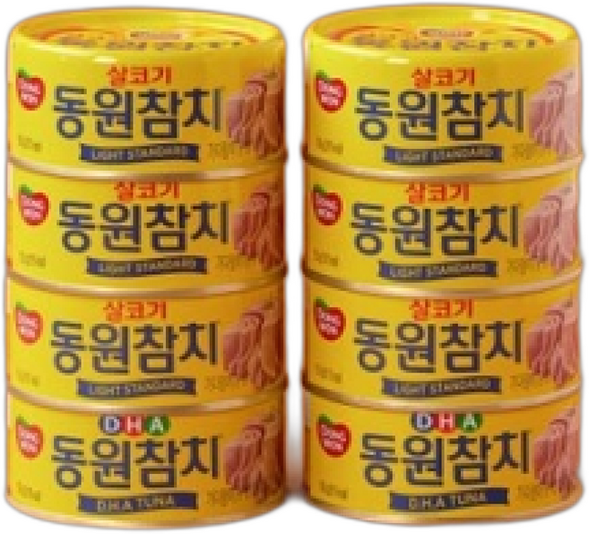 동원F&B 라이트 스탠다드 참치 + DHA 참치, 150g, 2개