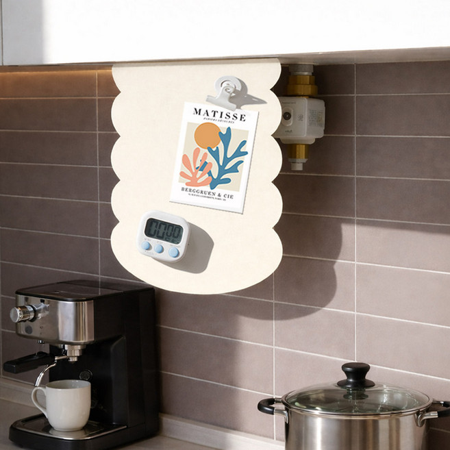 블레오 뚱크림 주방 가스밸브 가리개 커버, 1세트, 크림화이트