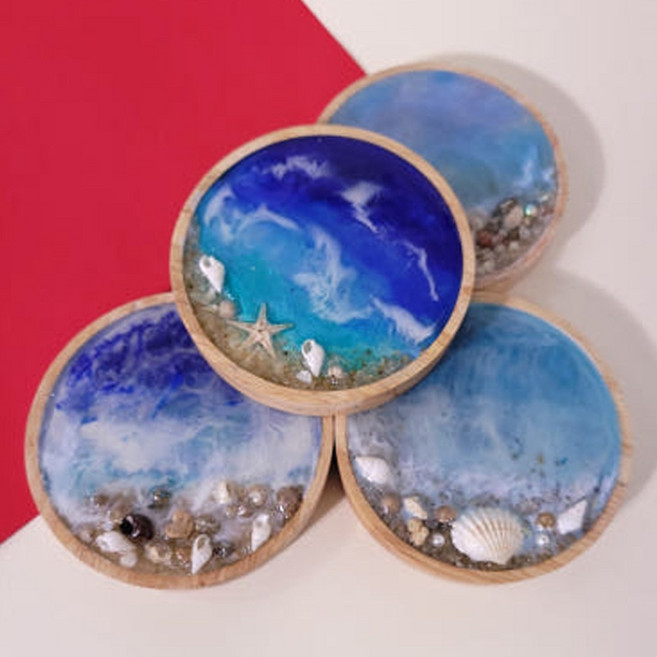 머스트 레진아트 오션코스트 2개 만들기 DIY 키트, 단품, 단품