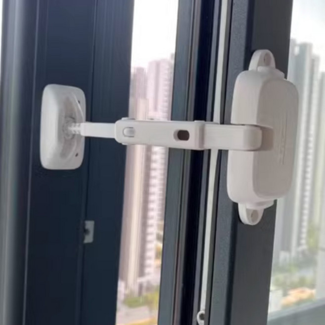 만다린망고 여닫이 창문 스토퍼 고정 이중잠금장치 미닫이 샷시 프로젝트창, 화이트, 1개