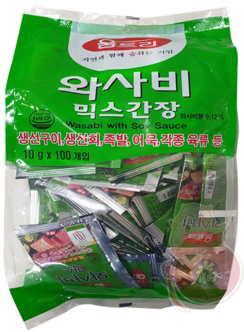 움트리 와사비 믹스간장10g 100개입 업소배달용, 1kg, 1개