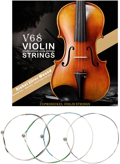4pcs/pack 풀 세트 품질 바이올린 문자열 크기 1/2 1/4 바이올린 문용 강철 문자열 G D A E Strings 기타 액세서리